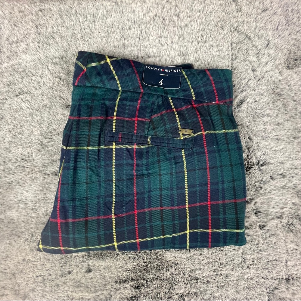 Tommy Hilfiger Pants Green Multi-color Plaid NWT